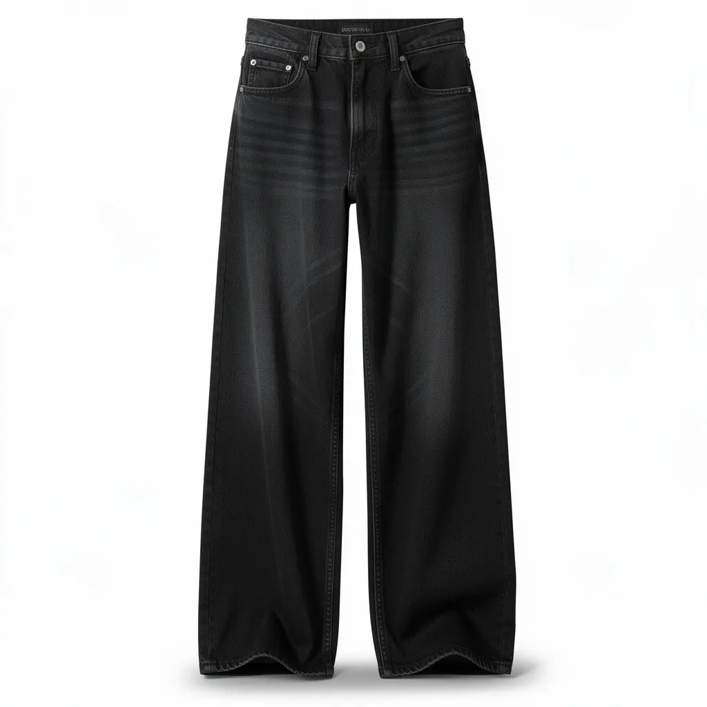 Wide-Leg Jeans Black Wish Drop