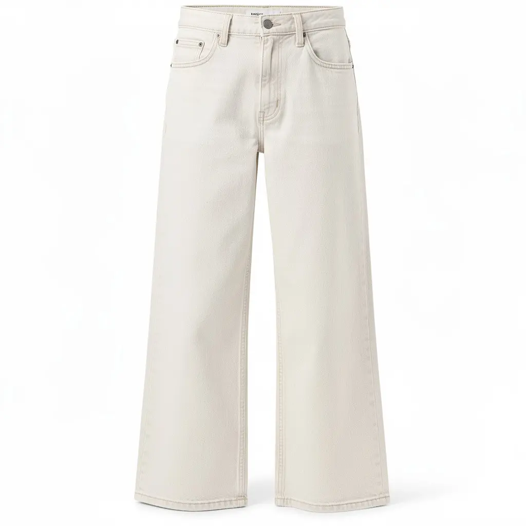 Wide-Leg Jeans Ecru Dopamine Variant