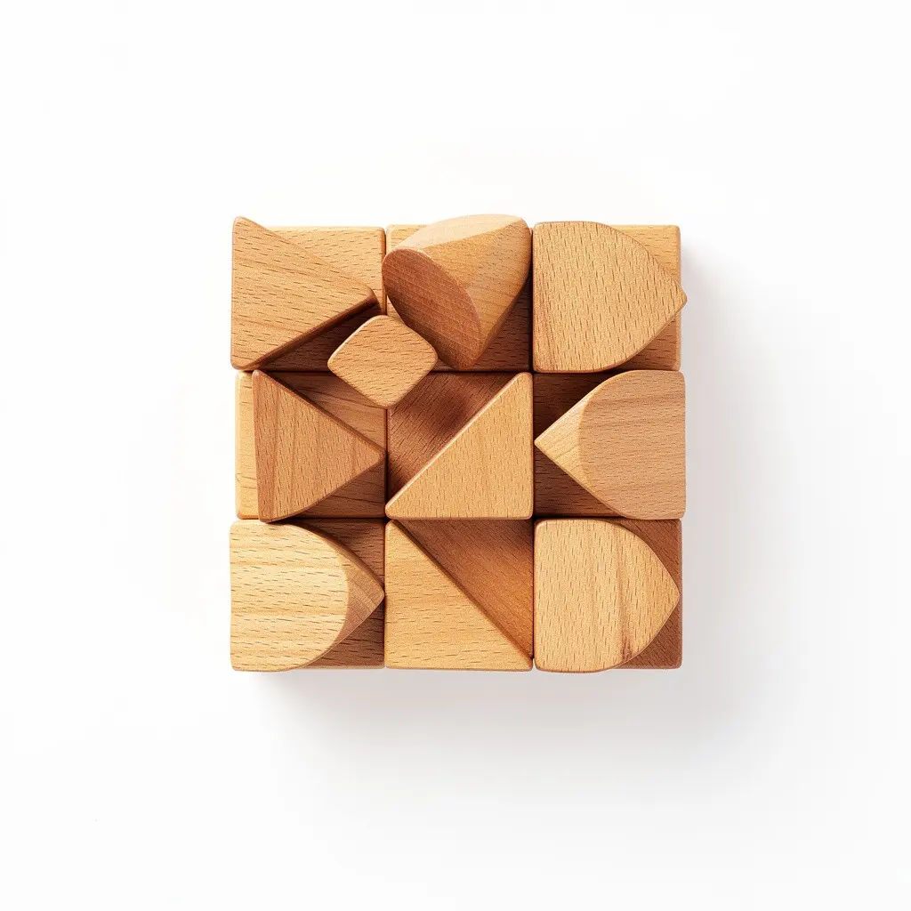 Wooden Puzzle Set Shape Route-Ready