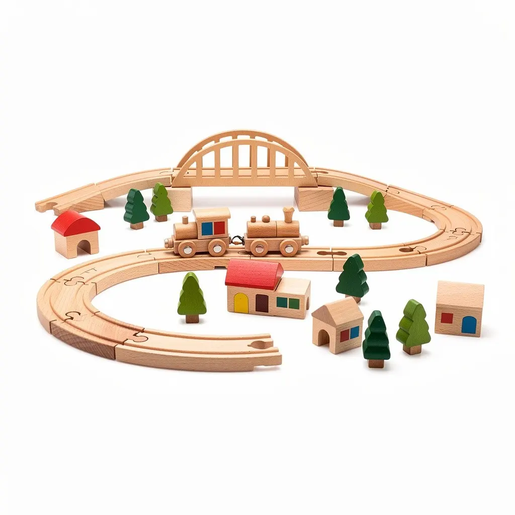 Wooden Train Set Deluxe Zero-Checkout Edition