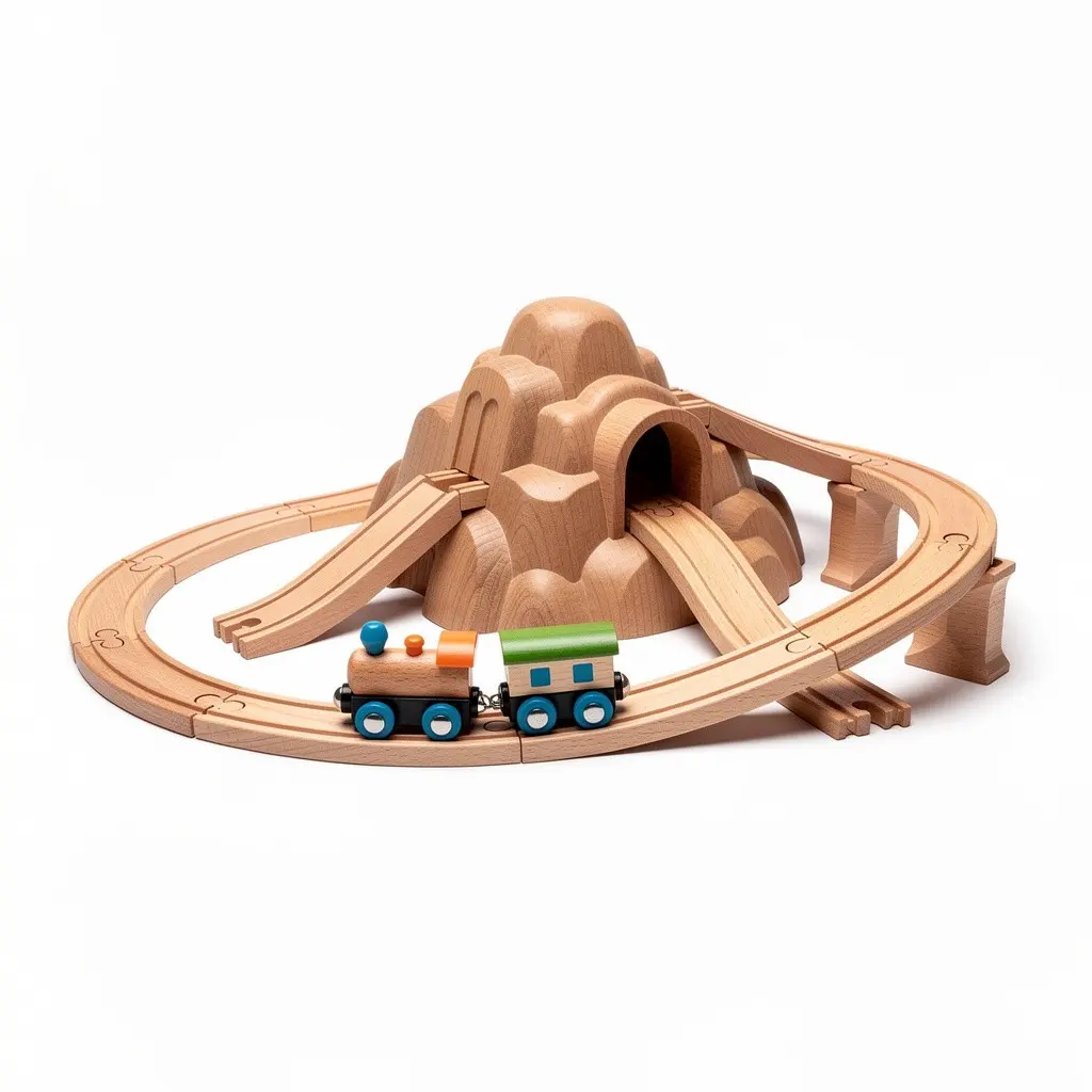 Wooden Train Set Mountain Route-Ready