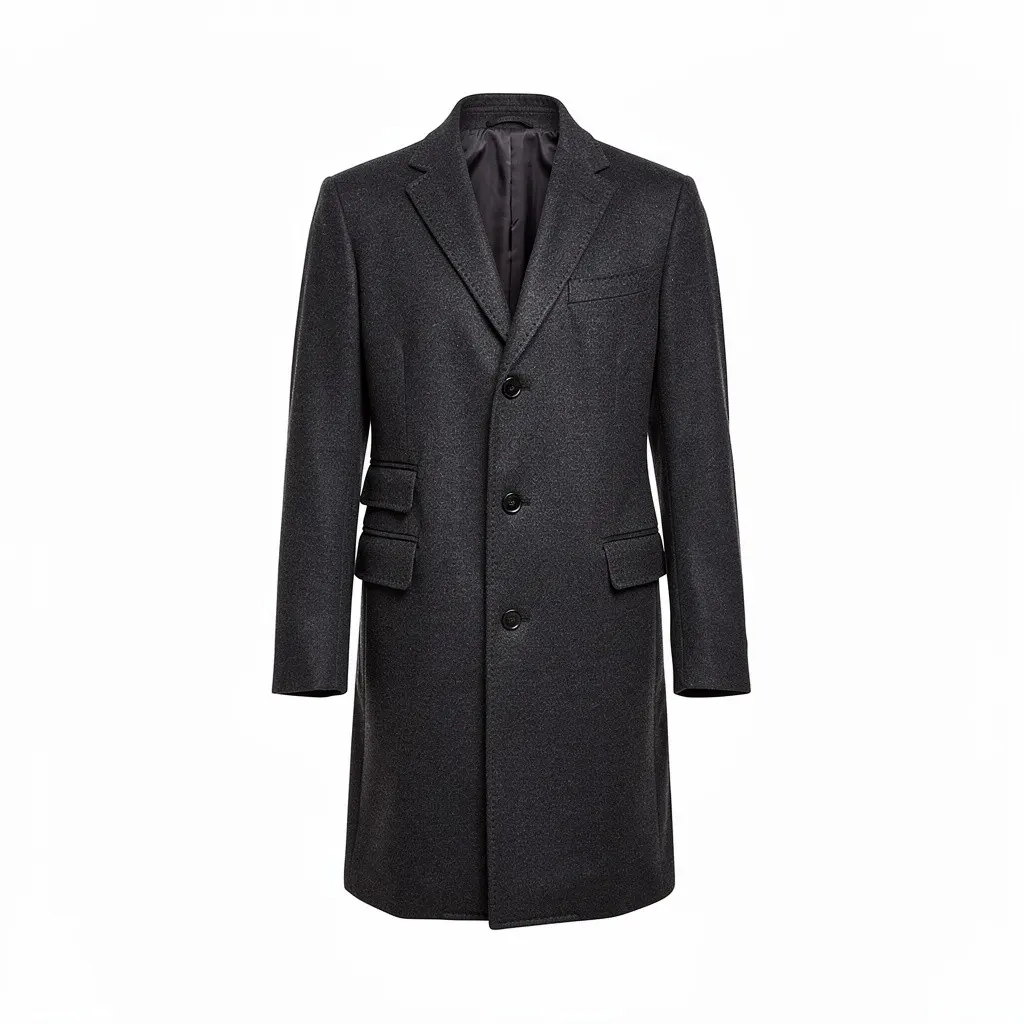 Wool Overcoat Charcoal Zero-Checkout Edition